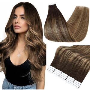 Full Shine Balayage Tape in Hair Extensions Human Hair Remy Hair 18 Inch